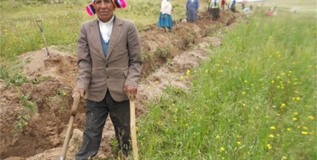 Beneficiario en obra de construcción